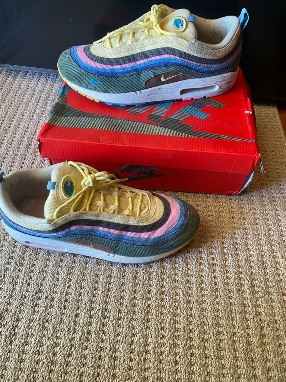 Mens 12 Nike Air Max 1/97 Sean Wotherspoon Corduroy Sneakers